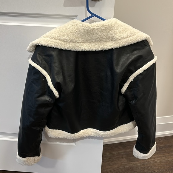Hollister Leather Sherpa Jacket - XXS - Picture 2 of 2